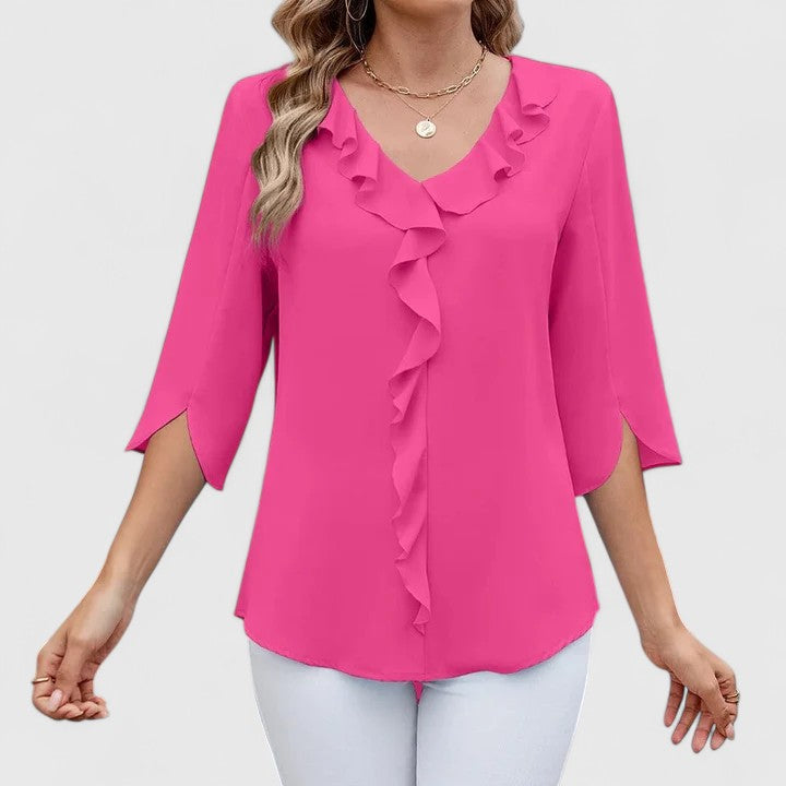 Elegant women's blouse, a sophisticated fashion top for versatile style; ideal for office and casual looks.