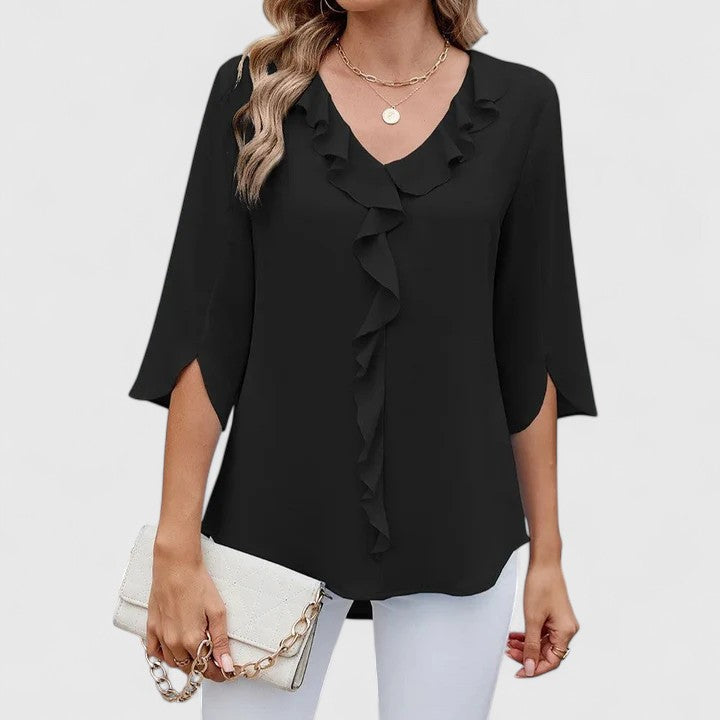 Stylish women's elegant blouse. A versatile fashion top for sophisticated office wear & casual occasions.