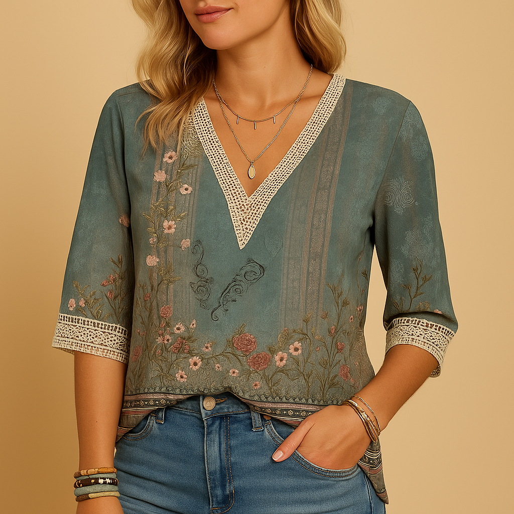 Stylish women's blouse, a feminine top with a flattering fit & chic design. Perfect for office, dinner, or versatile daily wear.