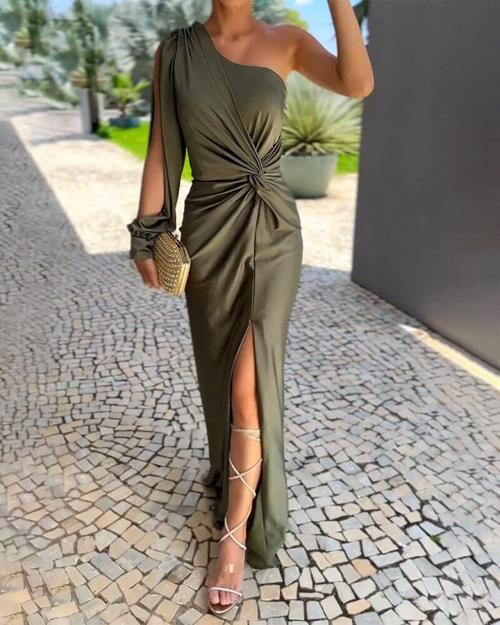 Elegant women's bodycon maxi cocktail dress, perfect for evening wear, formal events, or special occasions.
