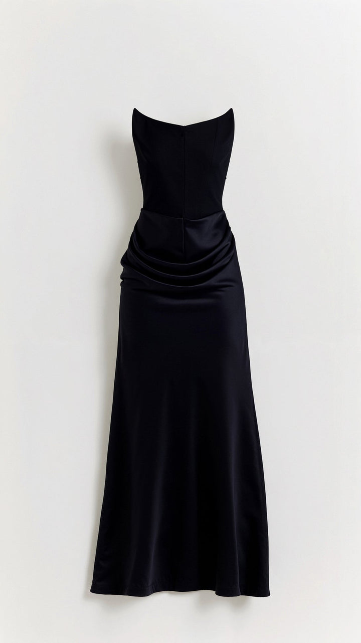 Sophisticated red column maxi dress, a chic and elegant choice for wedding guests