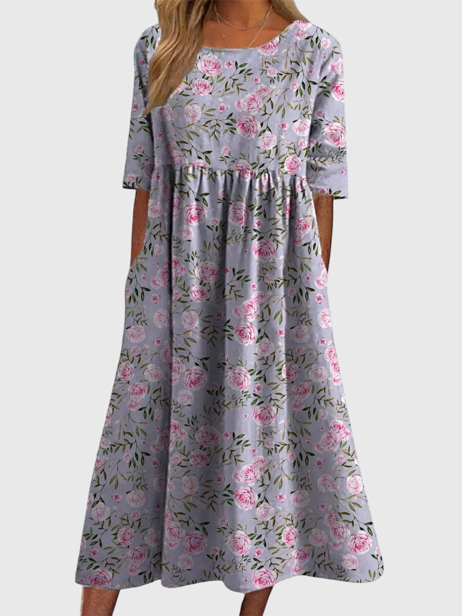 Beautiful flowy women's dress. Elegant, flattering, and comfortable, perfect for chic summer fashion.