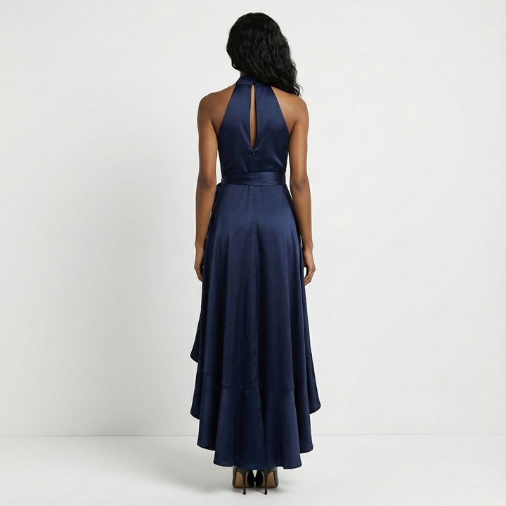 Full-length women's elegant maxi dress, perfect for wedding guests and formal special occasions.