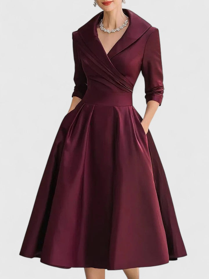 Stunning women's elegant midi dress for special occasions. Perfect formal wear with a flattering, chic fit.