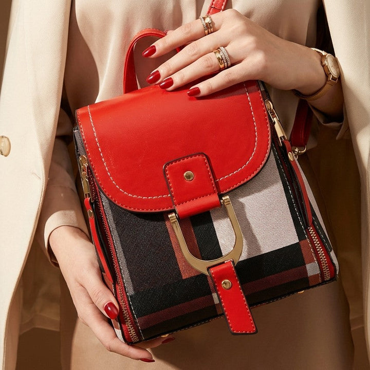 Elegant women's red crossbody bag, versatile shoulder handbag for daily use