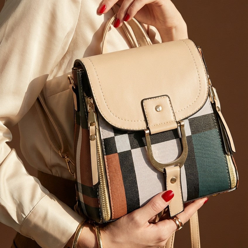 Chic beige women's crossbody bag, versatile handbag perfect for any outfit