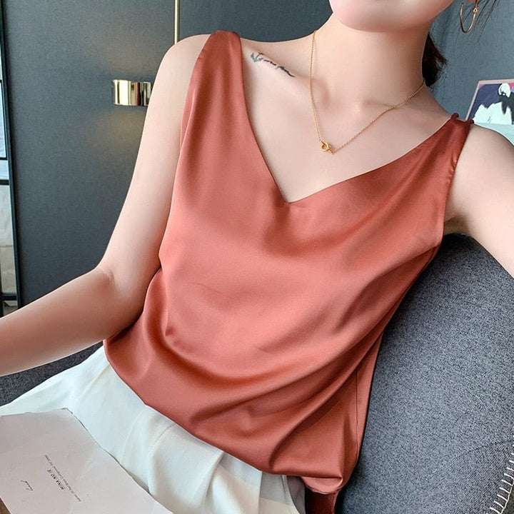 Elegant women's tank top offering everyday comfort, a stylish choice for ladies' apparel.