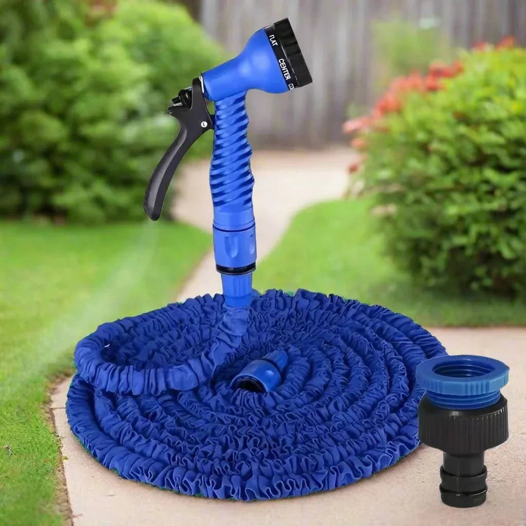 High-pressure expandable hose perfect for car washing & outdoor cleaning. Flexible, kink-free, and easy to store.