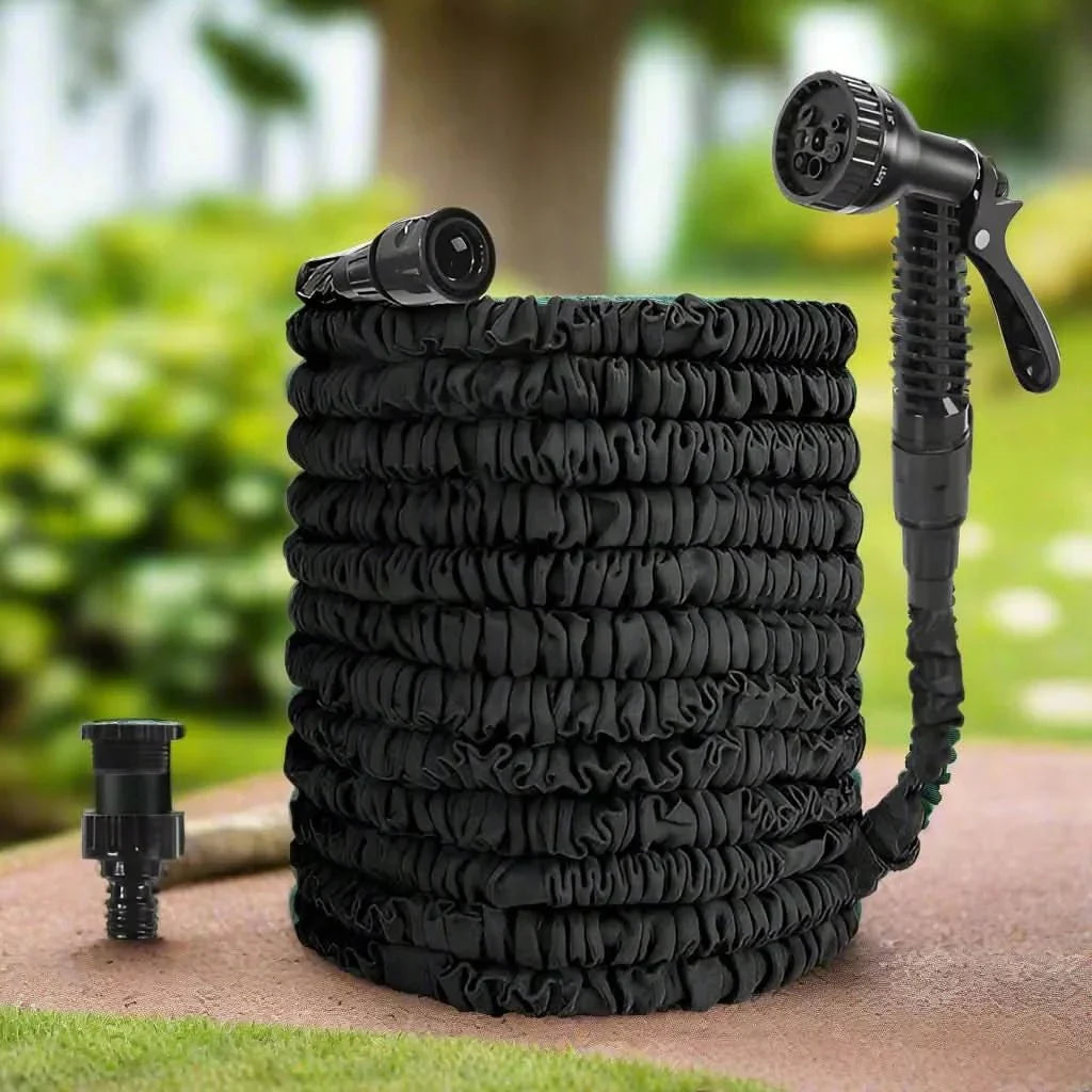 Flexible garden hose for yard care & watering. Kink-free, lightweight, and expandable, making tasks simple.