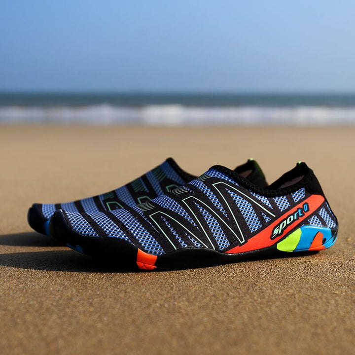 Flexible AquaFlex water shoes for watersports, kayaking, and fishing. Unisex & quick-dry.