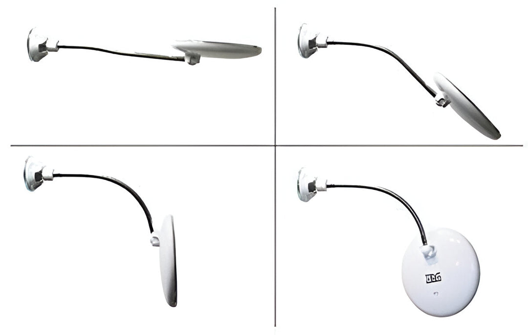 Compact LED cosmetic mirror, 10X magnification, a perfect beauty tool for precise makeup and on-the-go grooming.