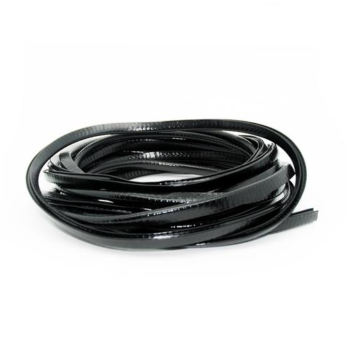"Flexible car door edge protection strip with internal steel; fits curves, available in Black, Blue, Gray, Red; 32.8 ft long.