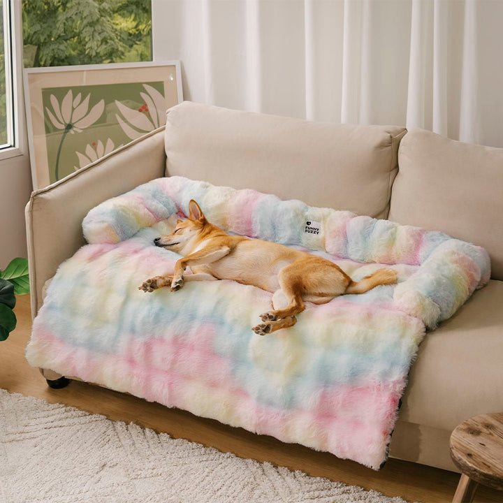 Fluffy Fuzzy Calming Dog Sofa Protector Mat - Lexians