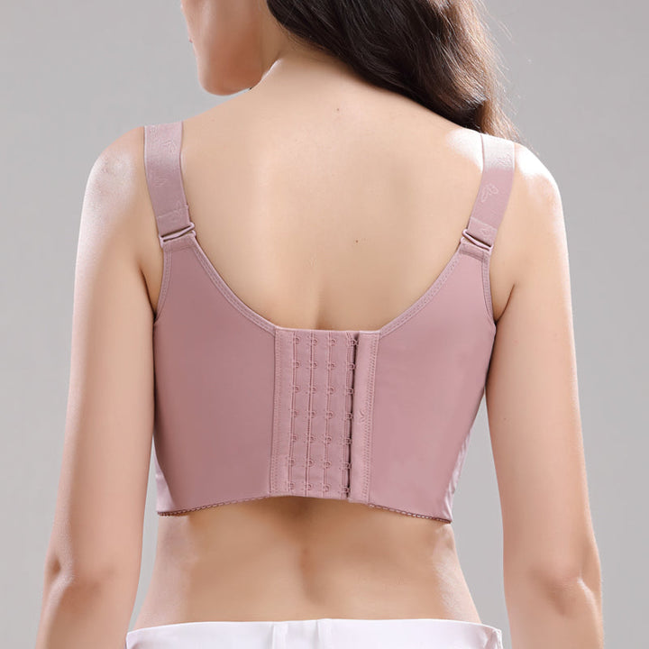 Everyday floral lace front closure bra for women, stylish lingerie combining comfort with secure support.