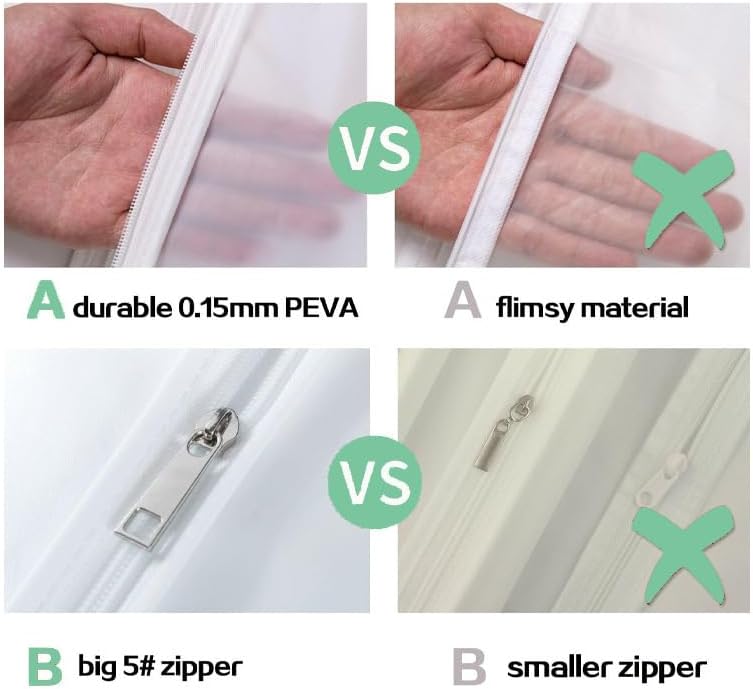 Bridal gown protector with accessory pockets. Breathable, dustproof cover keeps wedding dress pristine.