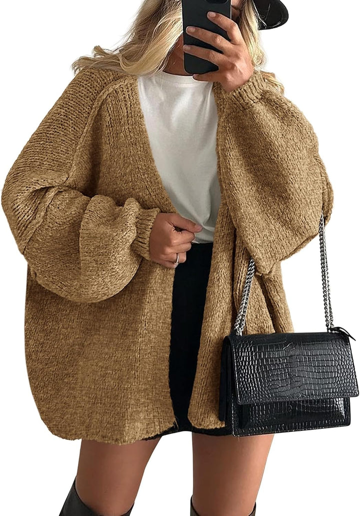 Casual oversized cardigan women's knitwear - Gabriella lightweight loose knit ideal for spring and layering