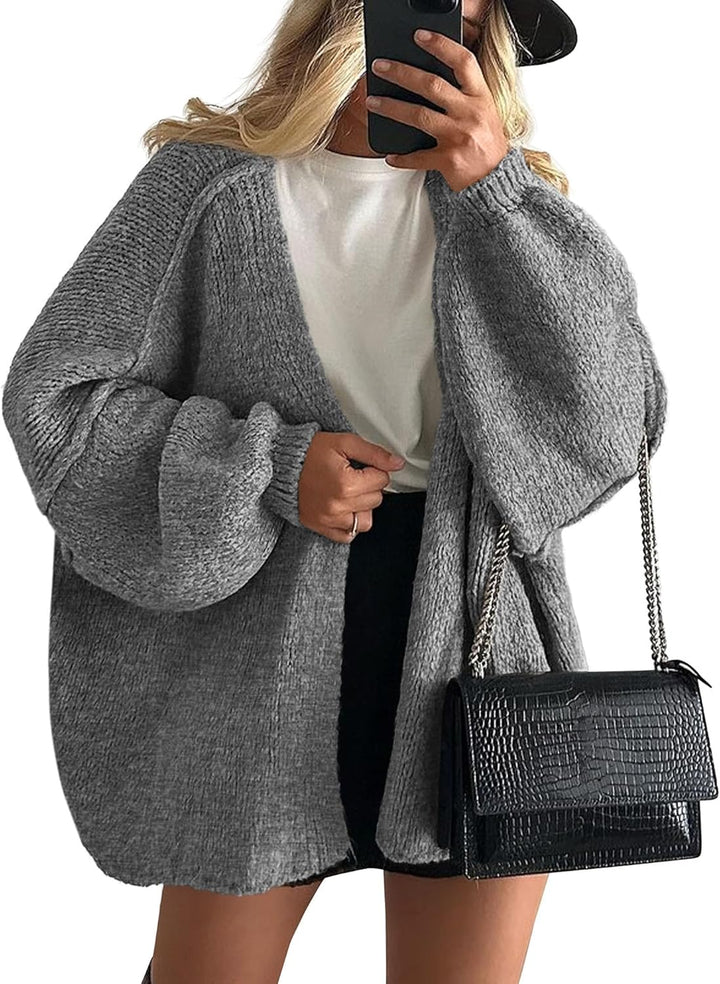 Oversized loose knit spring cardigan by Gabriella, lightweight layering cardigan for women, casual everyday wear