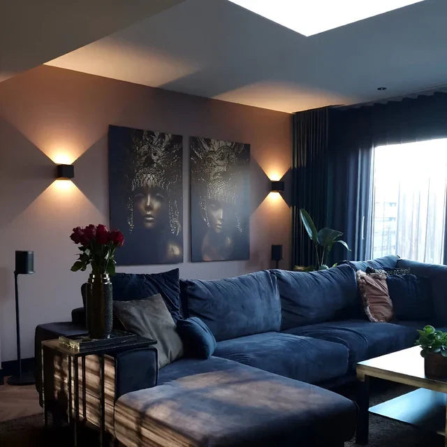 Cordless modern LED wall lamp with motion sensor, an elegant accent light offering convenience for any indoor or outdoor wall.