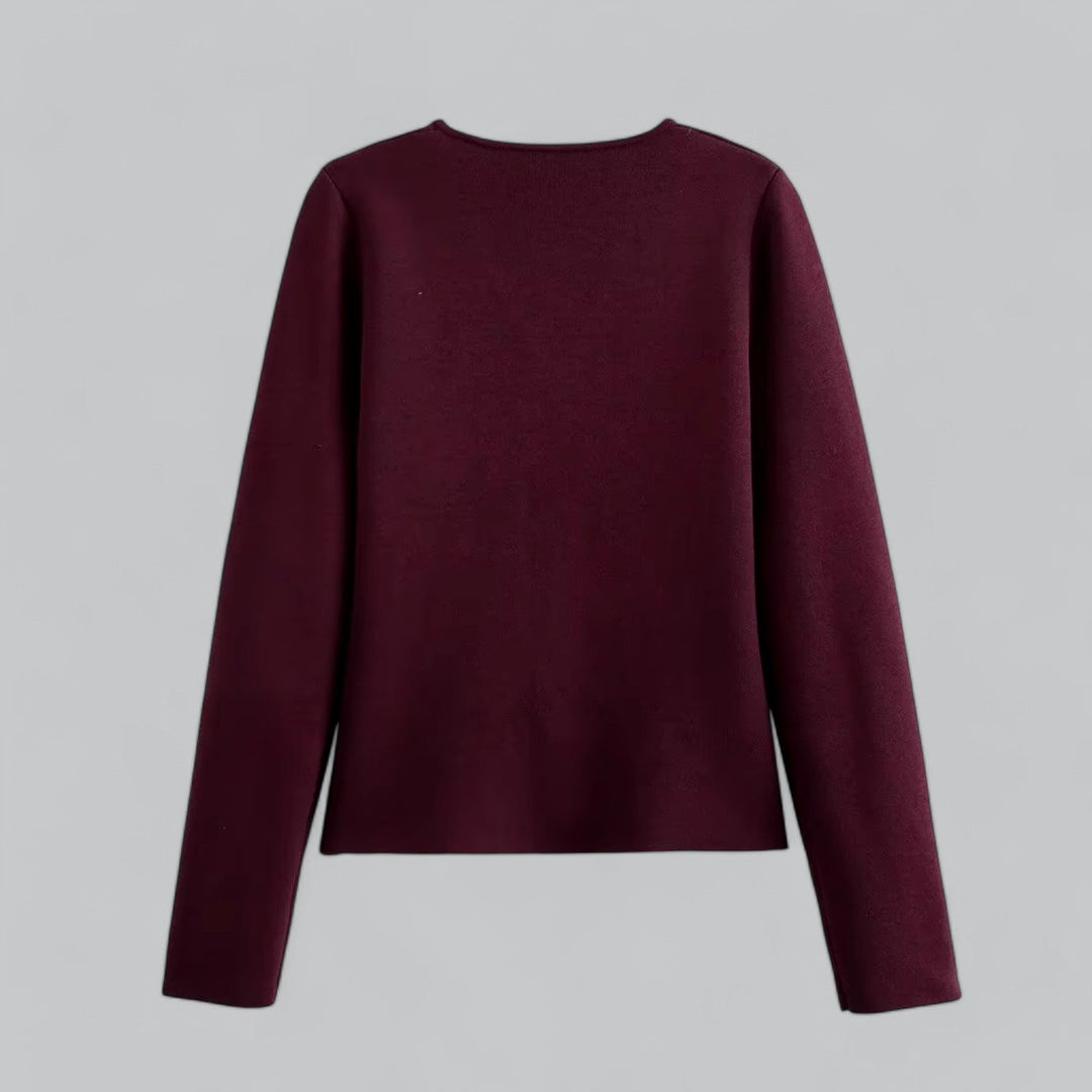 Ash New York Grace button cardigan, women's spring minimal cardigan, lightweight layering for work.
