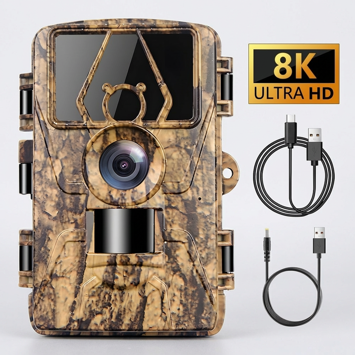 High-tech 4G LTE cellular trail camera with night vision, ideal for remote hunting & wildlife observation.