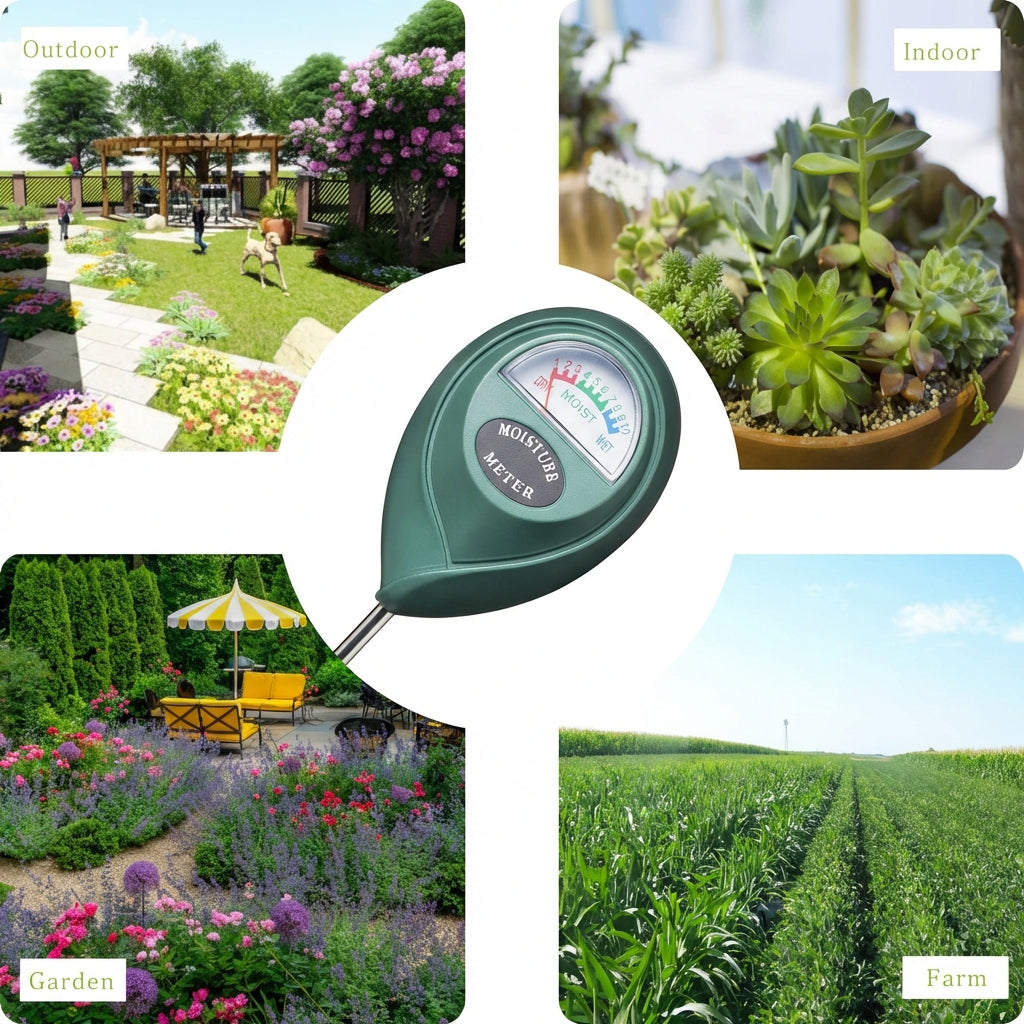 Easy-to-use garden soil moisture sensor helps prevent over/under-watering for thriving houseplants & gardens.