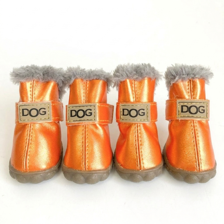 Comfy anti-slip dog boots with adjustable straps, ensuring secure and comfortable wear for active dogs outdoors.