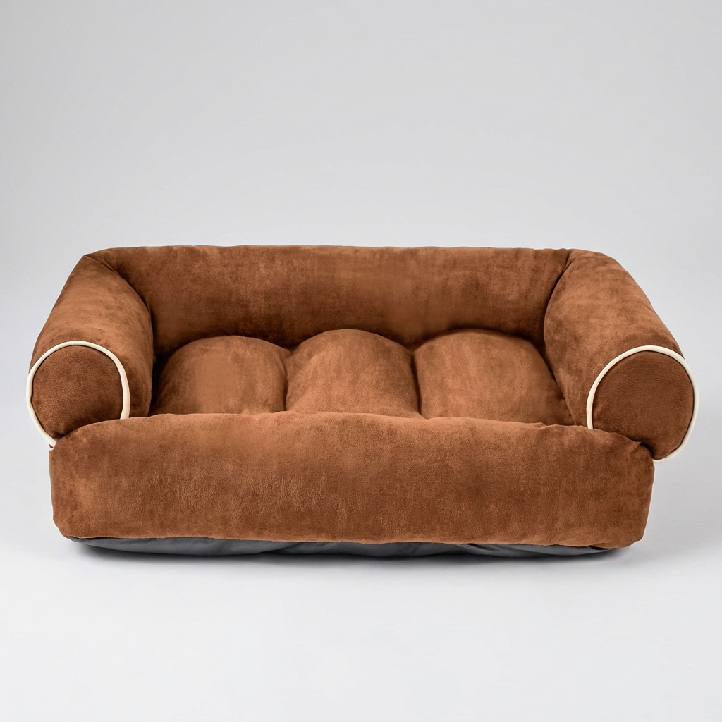 Durable luxury dog sofa, a comfortable pet couch for dogs of all sizes. Elegant dog bed and pet furniture accessory.