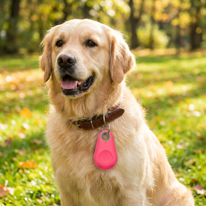Compact waterproof pet GPS tracker and activity monitor tag for real-time dog & cat safety.