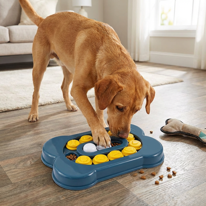Interactive dog puzzle toy for mental stimulation. Promotes healthy foraging & slow feeding, reduces anxiety.