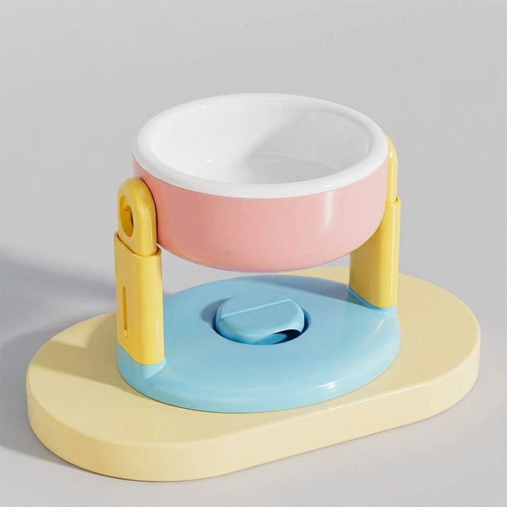 Easy-clean adjustable raised pet feeding bowl with non-slip design, ideal for all pets, supporting healthy digestion.