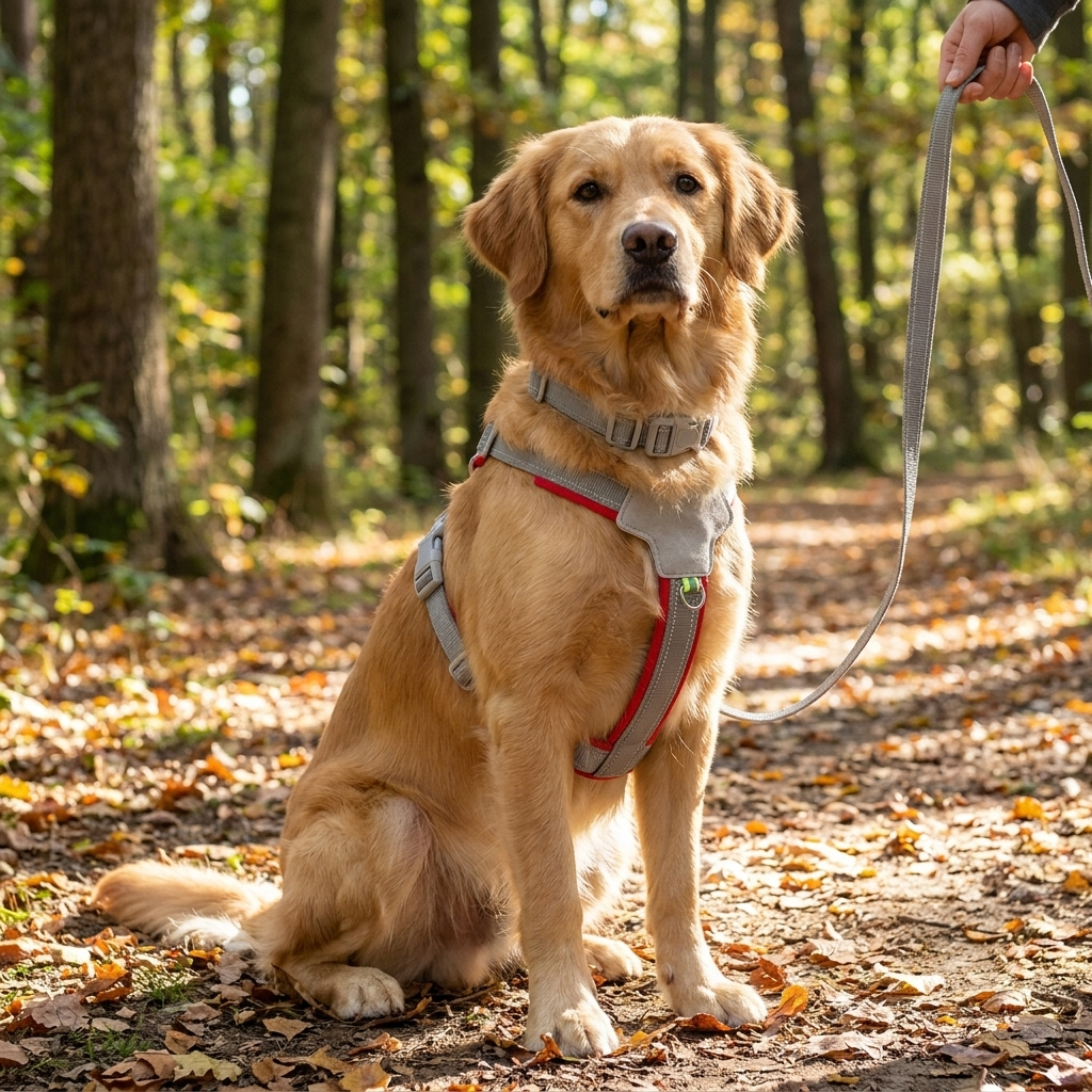 Comfortable no-pull dog harness for safe walking & effective training, adjustable for all sizes.