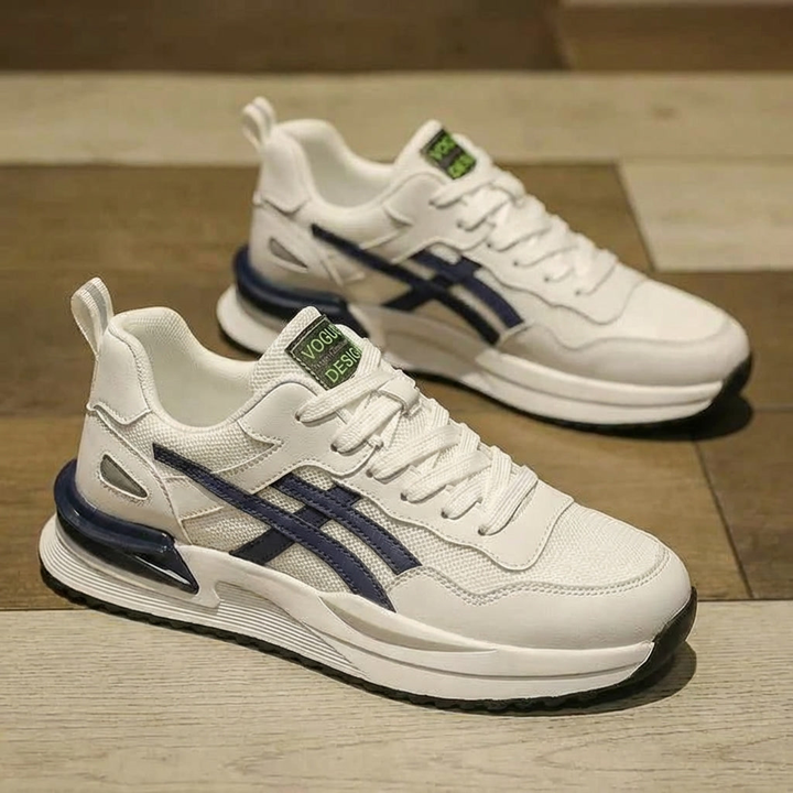 Versatile men's breathable mesh sneakers. Comfortable lace-up footwear, great as casual trainers or walking shoes.