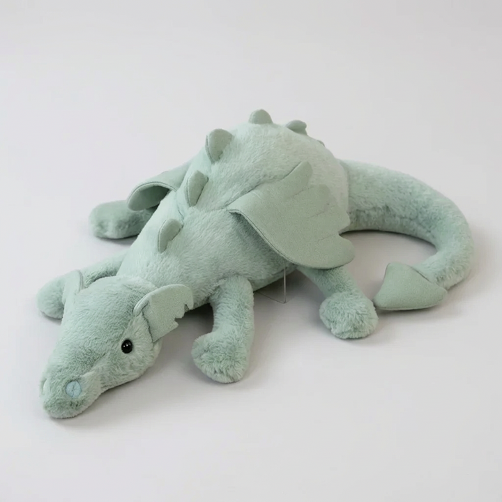 Huggable plush dragon toy for children, a soft stuffed animal perfect for imaginative play and comfort.
