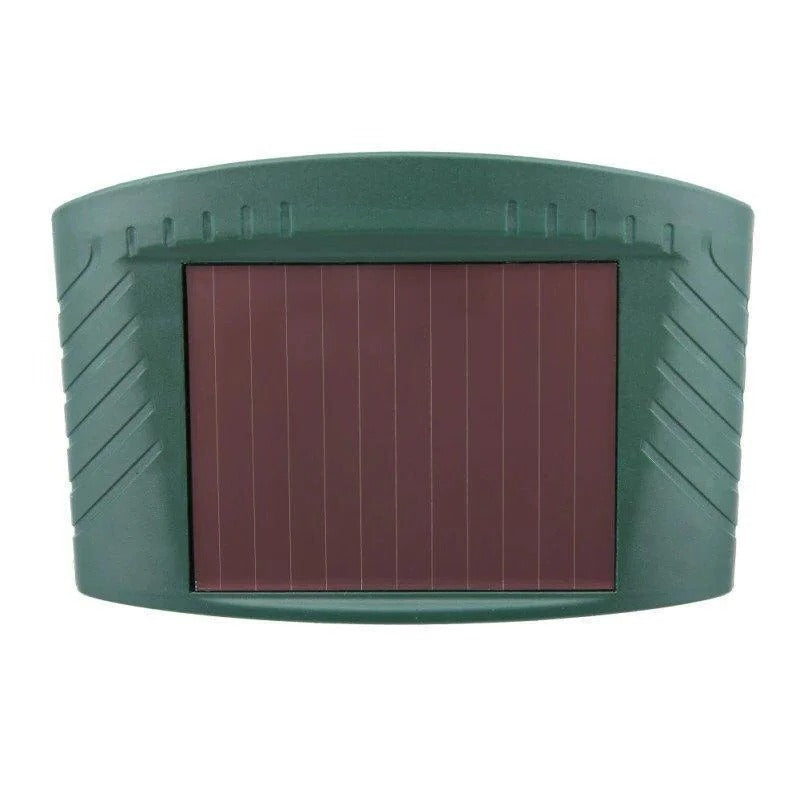 4-pack motion-activated ultrasonic deer repellers, solar-powered for eco-friendly garden pest control.