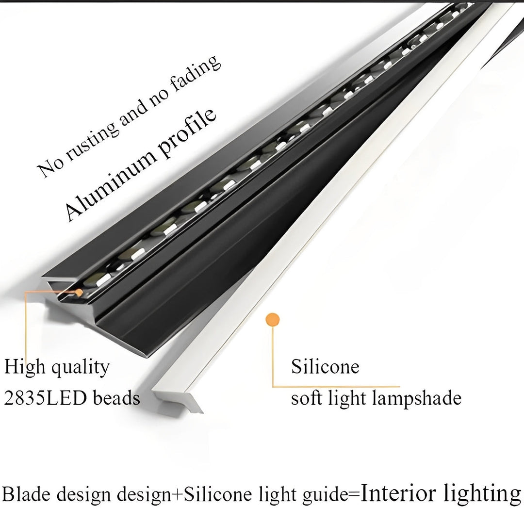 Versatile LED under cabinet light kit, 45-degree angle, great for kitchen, closet, workspace.