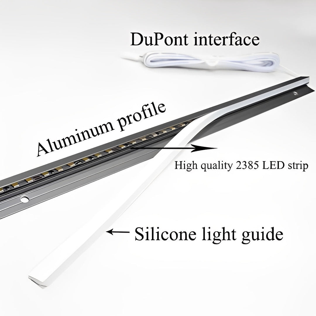 Efficient LED kitchen under cabinet lighting, 45-degree angle, provides bright task light.
