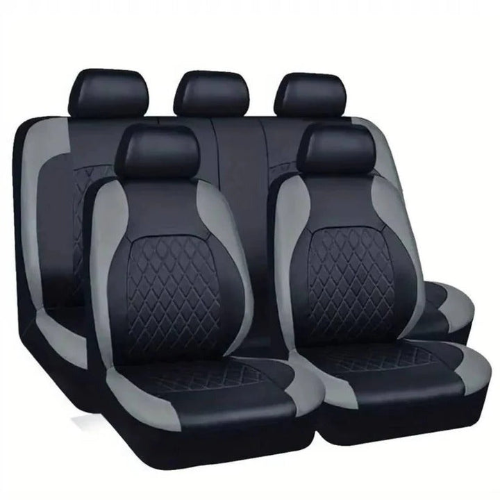 Full set waterproof car seat covers protecting auto interior from spills, dirt & pets.