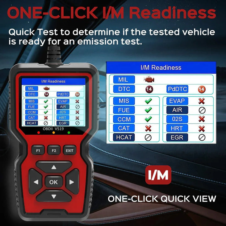 Easy-to-use OBD2 scanner for quick car diagnostics, check engine light resets, and live data monitoring.