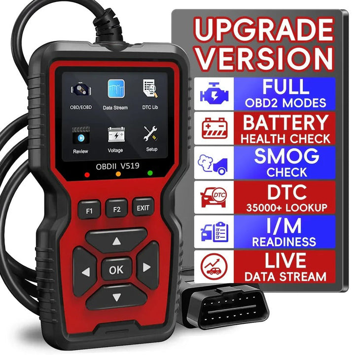 Diagnose car issues & clear check engine lights with this universal OBD2 scanner, enhancing auto repair.