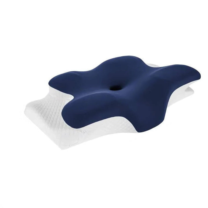 Cooling contour pillow for neck & posture support. Unisex design for restful nights, ideal for all sleepers.