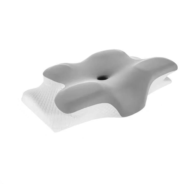 Ergonomic memory foam bed pillow with cooling cover for back & side sleepers. Promotes comfortable sleep.