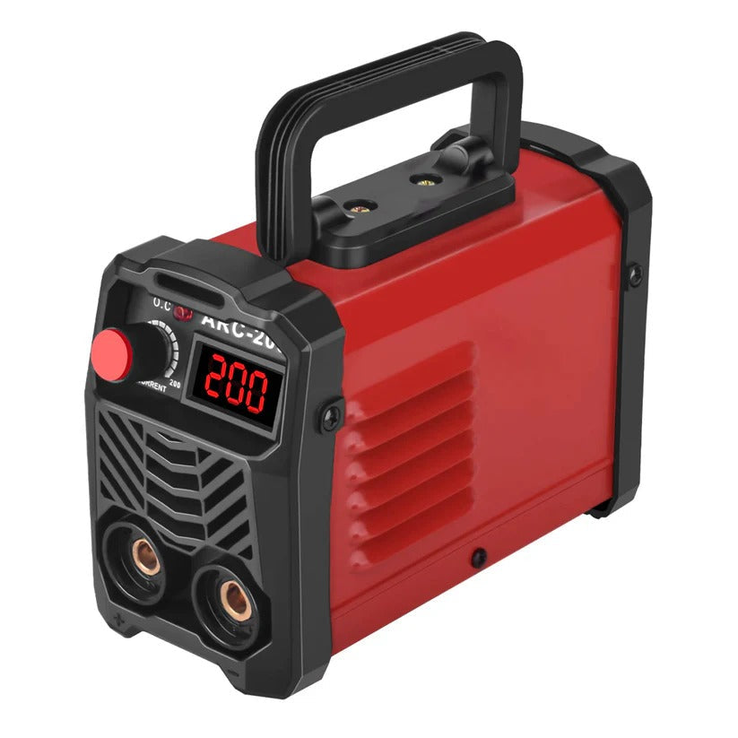 Versatile compact MMA arc welder, 110V/220V dual voltage for various metalworking tasks.
