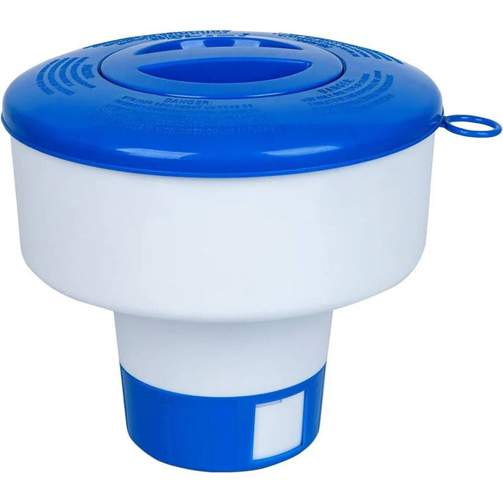 Automatic chemical floater for easy pool cleaning & water treatment. Adjustable for precise chemical levels.