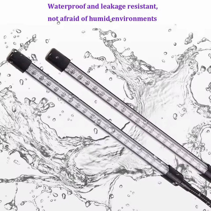 Essential LED grow light with a clip and timer for thriving indoor gardens, promoting strong plant growth.