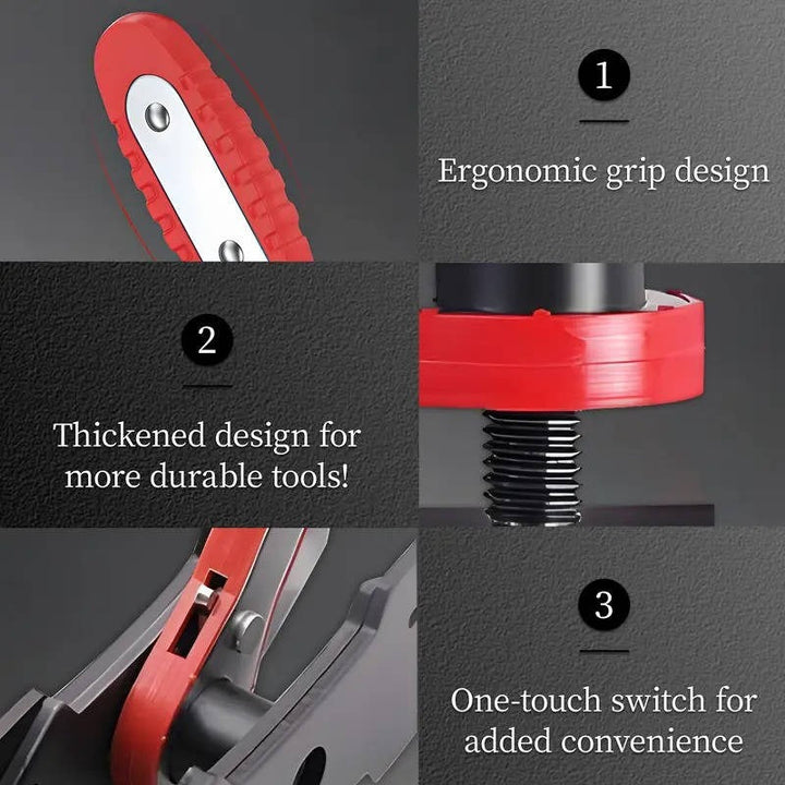 Easy brake service tool: heavy-duty high carbon steel ratchet caliper piston compressor.