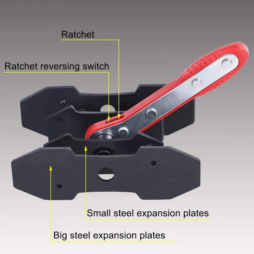 Ratchet piston tool for brake calipers, making car repair and pad changes simpler and faster.