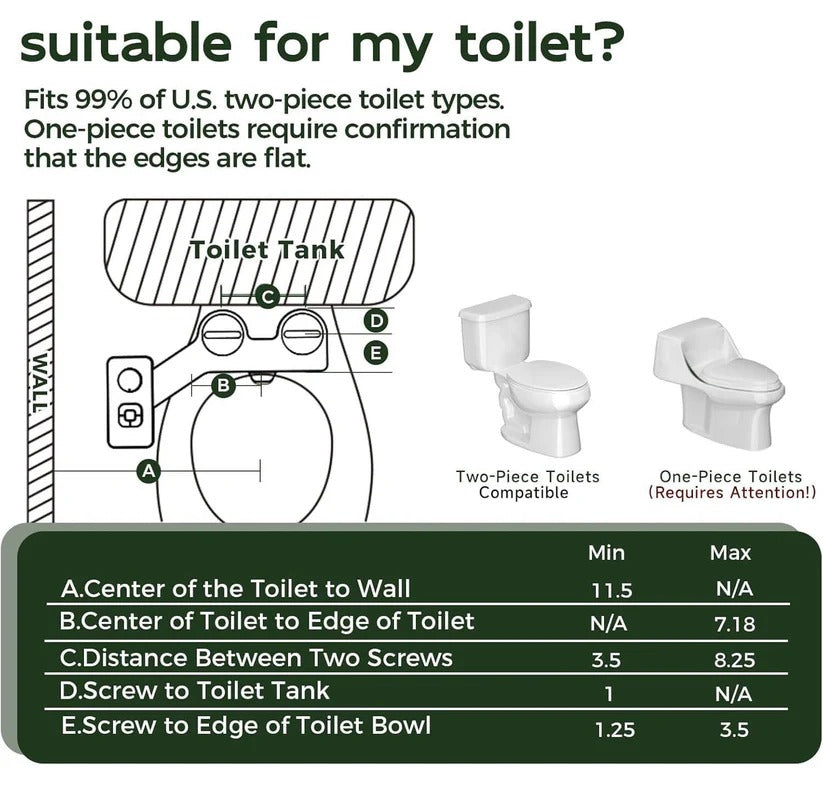 Enhance personal hygiene with this easy-to-install, cold water, dual-nozzle bidet toilet attachment.