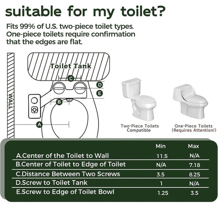 Enhance personal hygiene with this easy-to-install, cold water, dual-nozzle bidet toilet attachment.