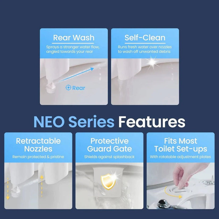 Efficient non-electric bidet for superior personal care, featuring adjustable water pressure & simple DIY installation.