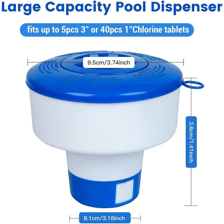 Efficient pool & spa chemical floater. Adjustable for steady chlorine/bromine release, improving water quality.